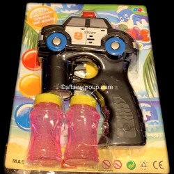 Pistol con burbujas coche policial