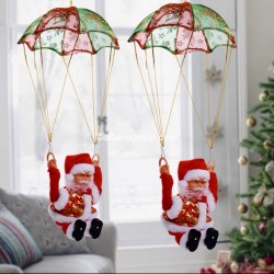 Santa with a parachutist