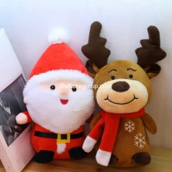 Deer and Santa Claus