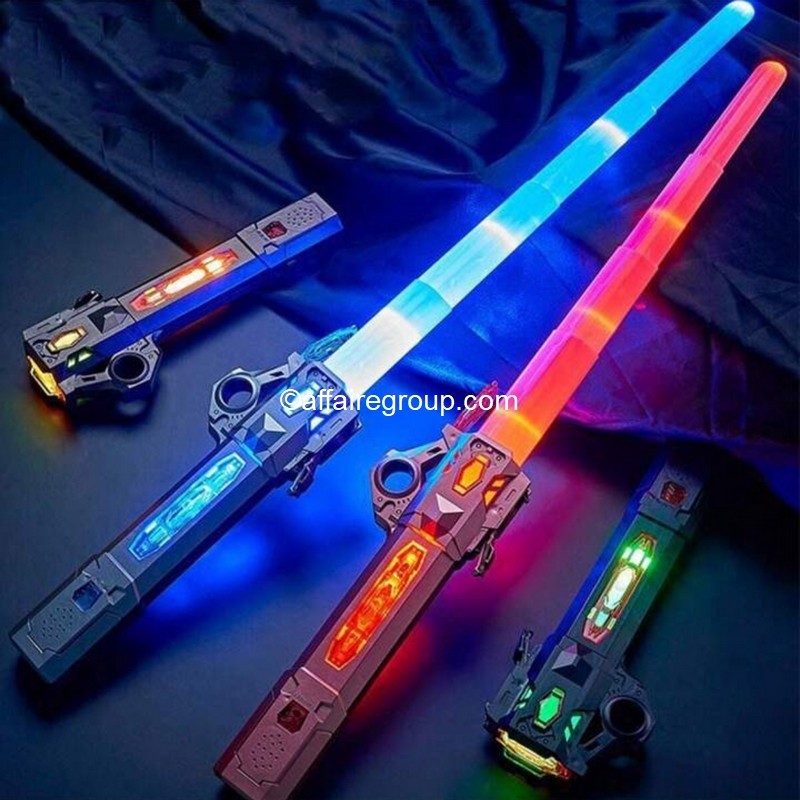 Illuminated telescopic sword