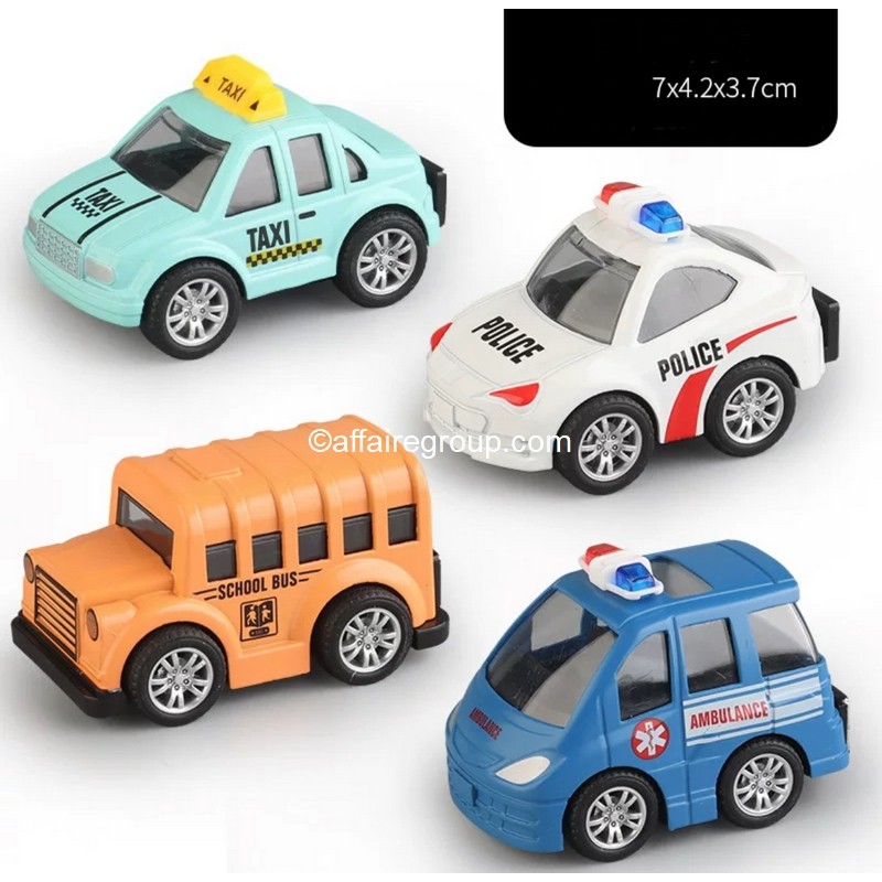 Jouet Bus à Friction - Voiture Miniature En Alliage Et Plastique - Pour Enfants, Cadeau Anniversaire, Jeu éducatif