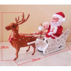 Santa Claus deer and sleigh