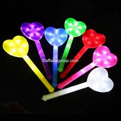Colored heart glow sticks