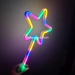 Palo de estrella con forma de corazón LED