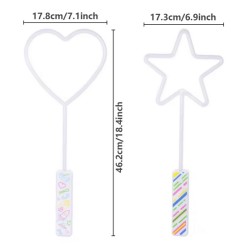 Palo de estrella con forma de corazón LED