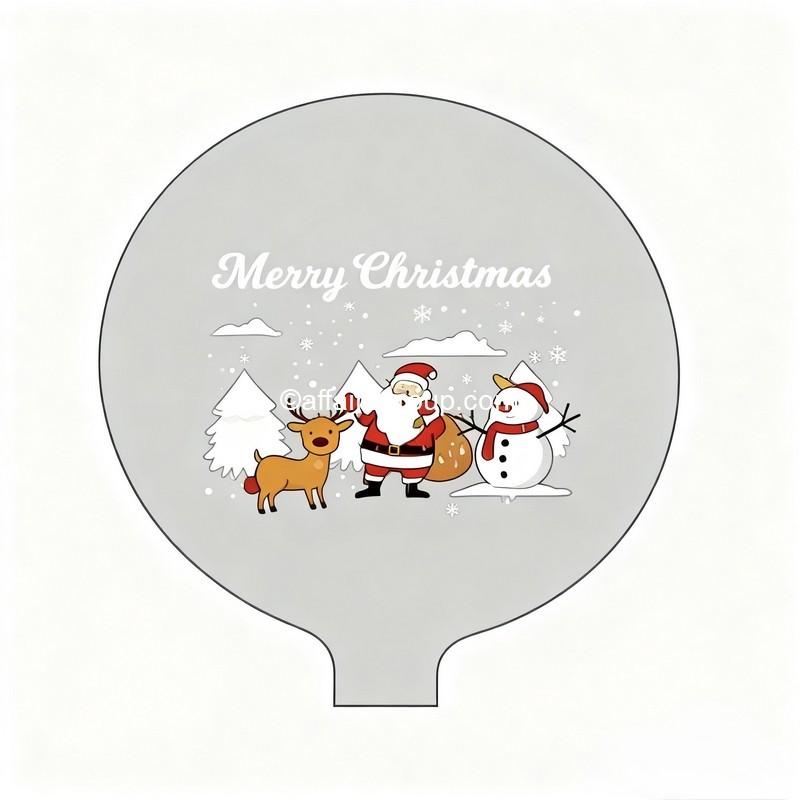 Ballon Père Noël Qualatex - Ballon En Forme De Bulle Pour Décoration De Noël