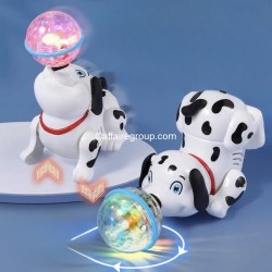 Chien dalmatien acrobate