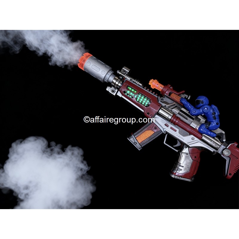 Machine gun with silencer