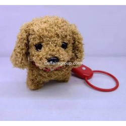 Chien animé avec laisse