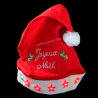Gorro de Papá Noel rojo y blanco con luces LED