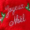 LED Christmas Hat with Joyeux Noël Embroidery