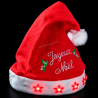Étoiles LED clignotantes sur bonnet de Noël lumineux