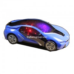 Coche deportivo iluminado a pilas